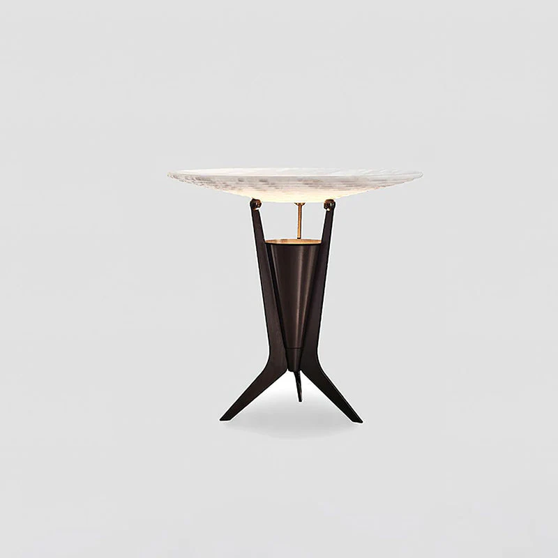 Xeran Modern Alabaster Metal Table Lamp - Image 15