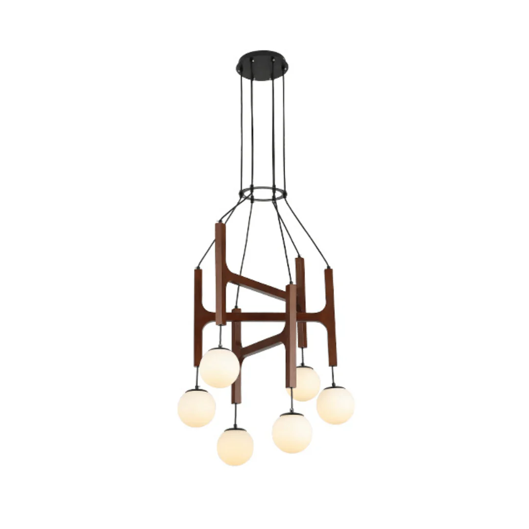 Xylocube Geometric Wood Globe Pendant Light - Image 11