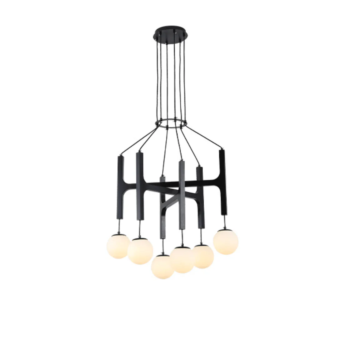Xylocube Geometric Wood Globe Pendant Light - Image 13