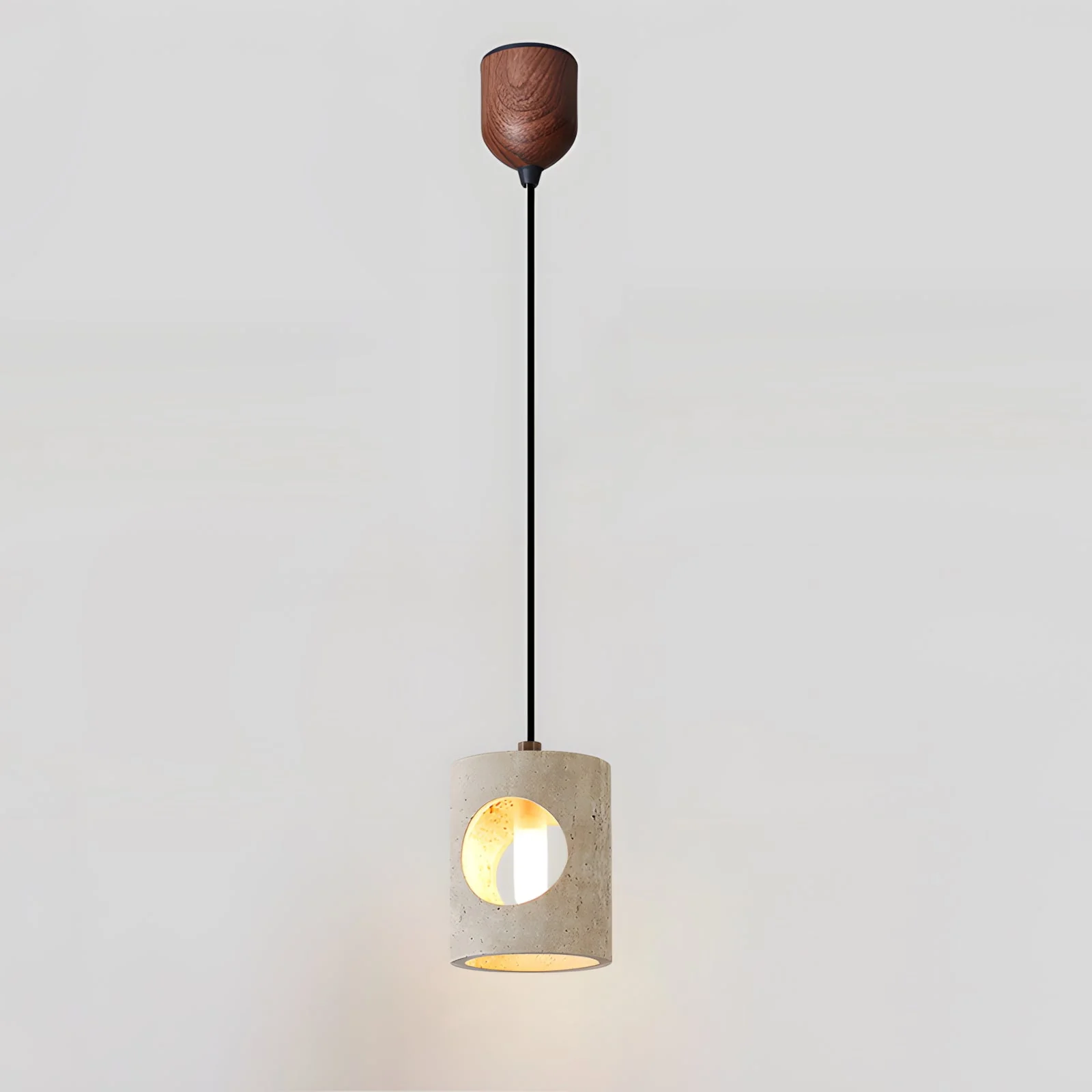 Xynor Industrial Travertine Pendant Lamp - Image 9
