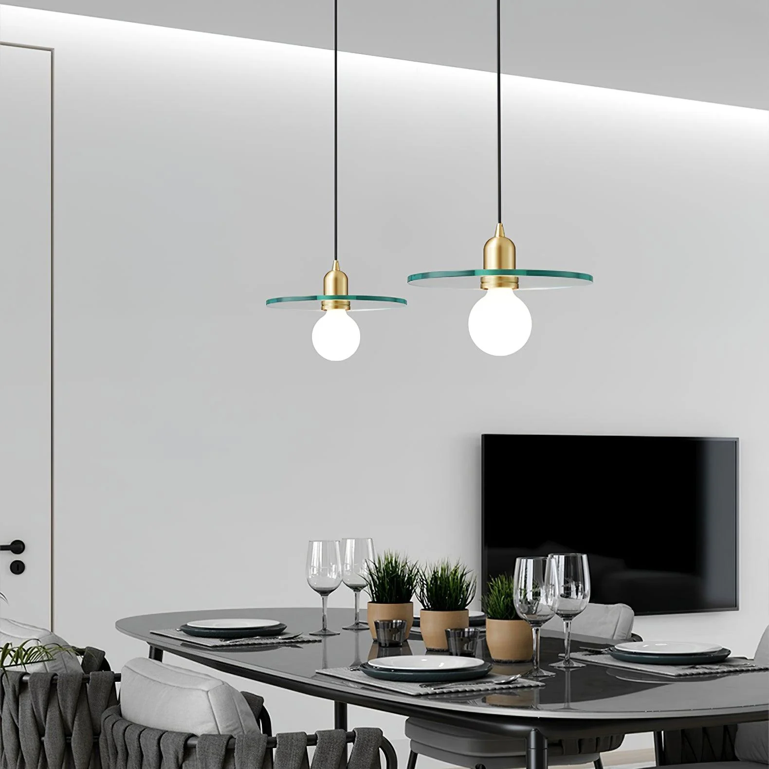 Yoik Modern Glass Pendant Light - Image 4