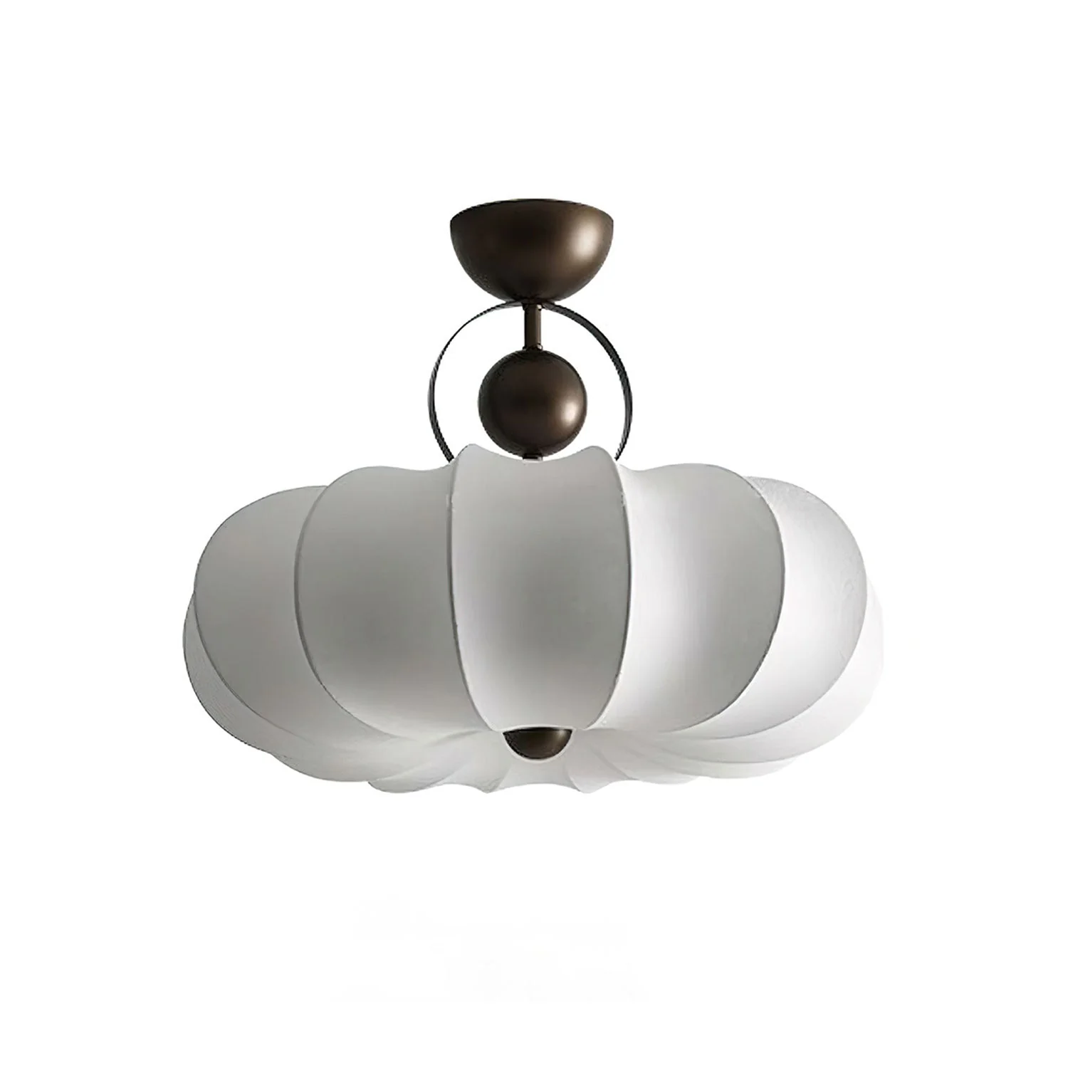 Yunshui Petal Fabric Bronze Pendant Light - Image 16