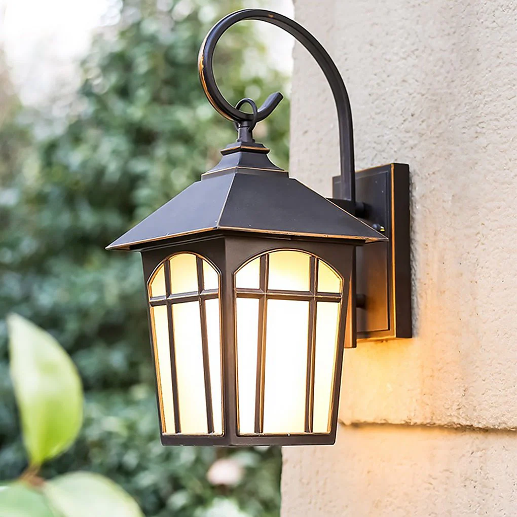 Zachari Retro Modern Glass Outdoor Wall Lights - Image 2
