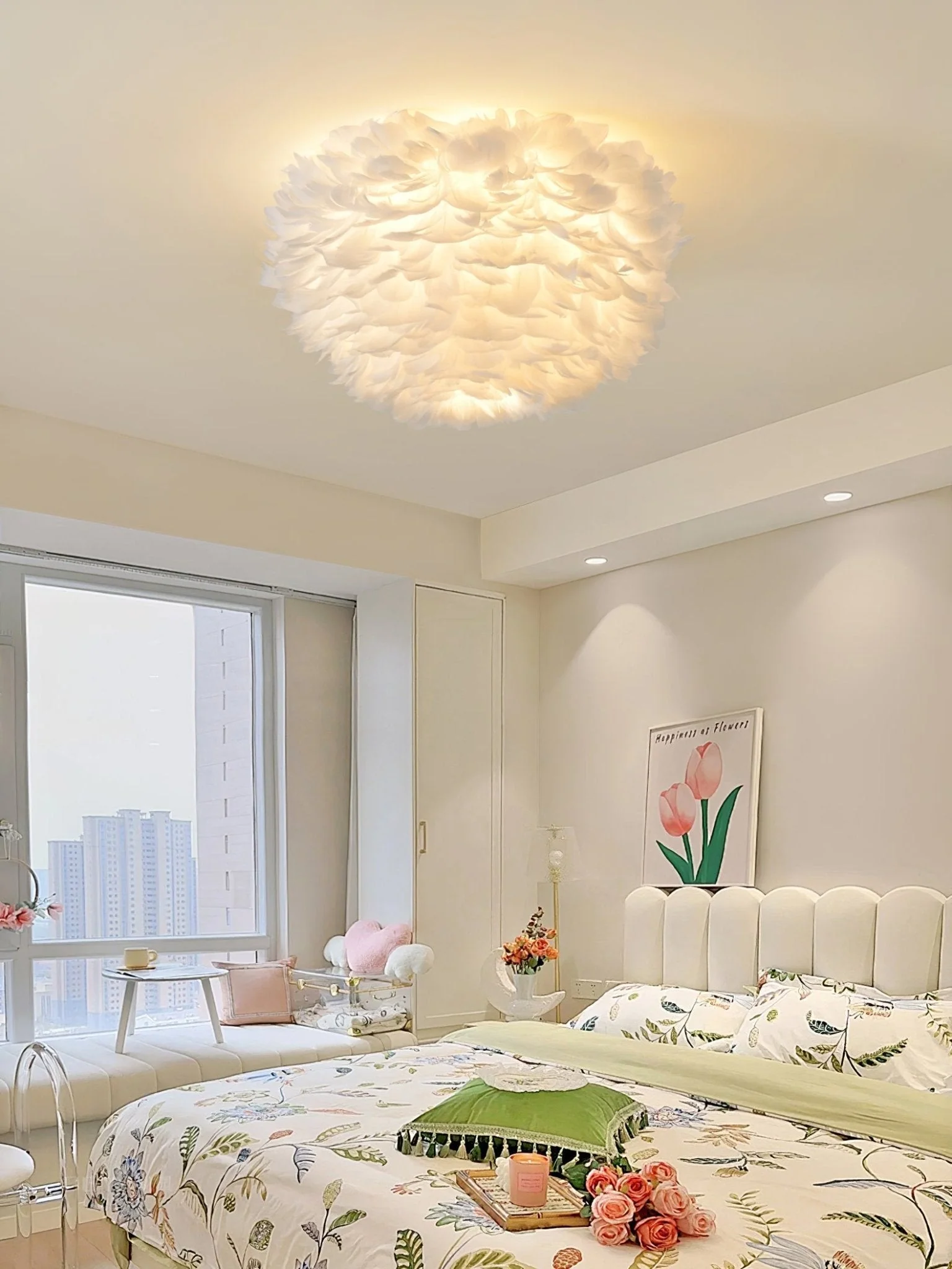 Zalore Premium Nordic Art Feathered Ceiling Lamp - Image 26