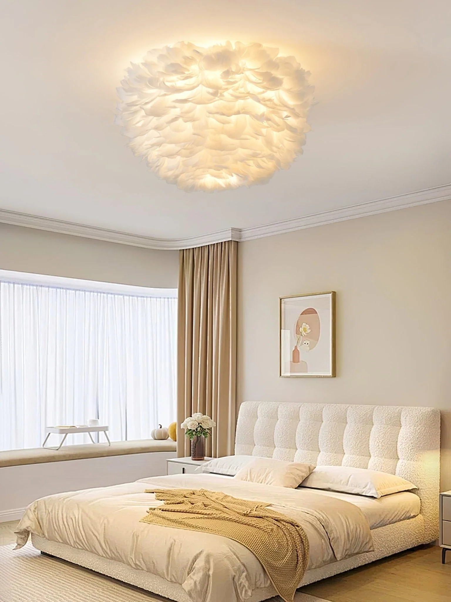 Zalore Premium Nordic Art Feathered Ceiling Lamp - Image 28