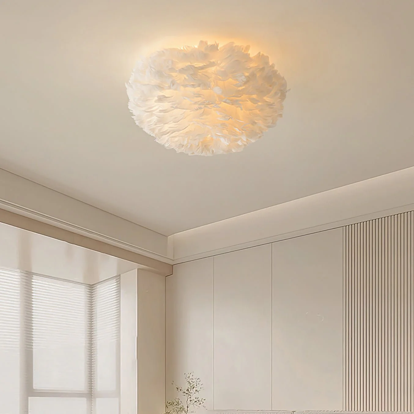 Zalore Premium Nordic Art Feathered Ceiling Lamp - Image 4