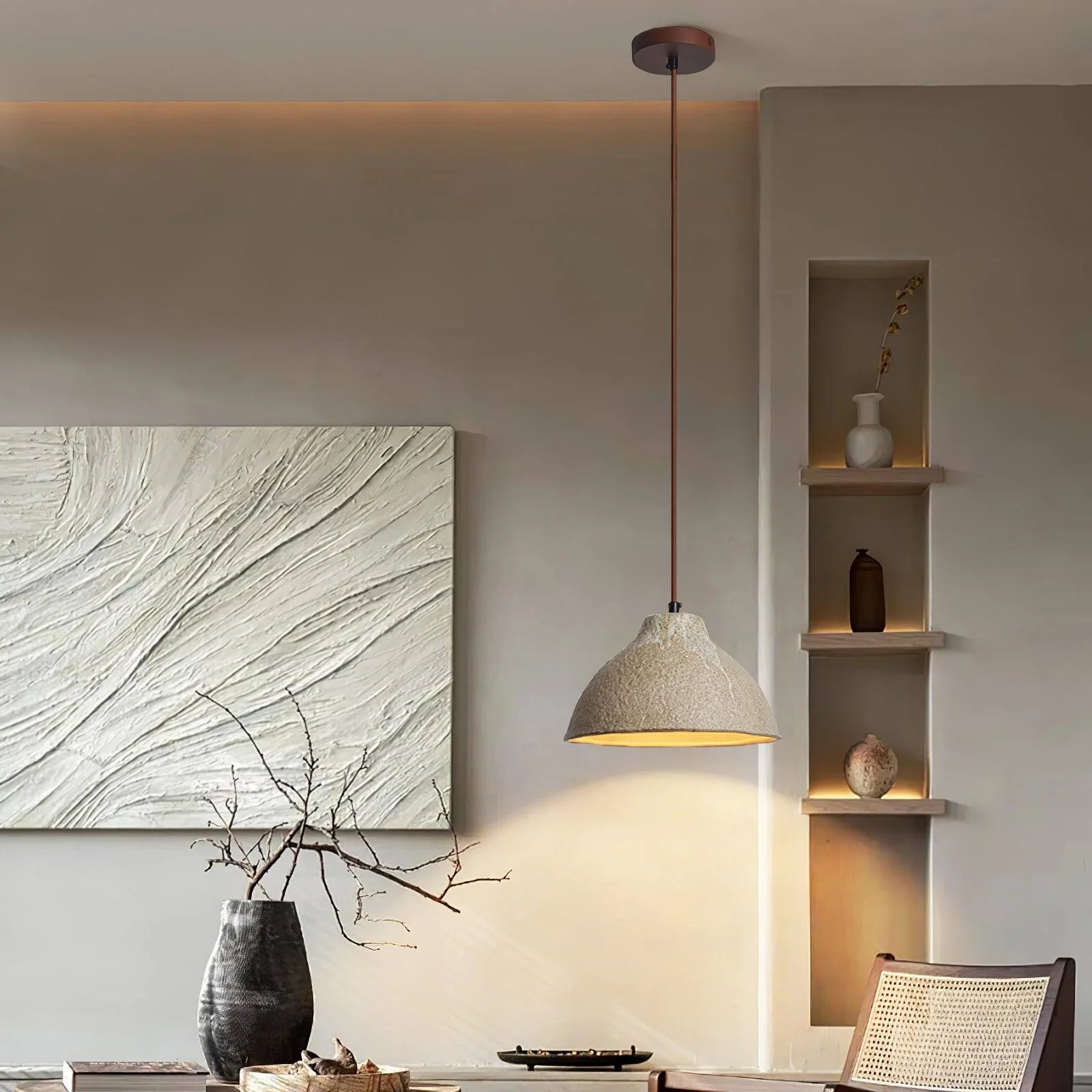 Zandora Retro Ceramic & Wood Pendant Lamp - Image 15