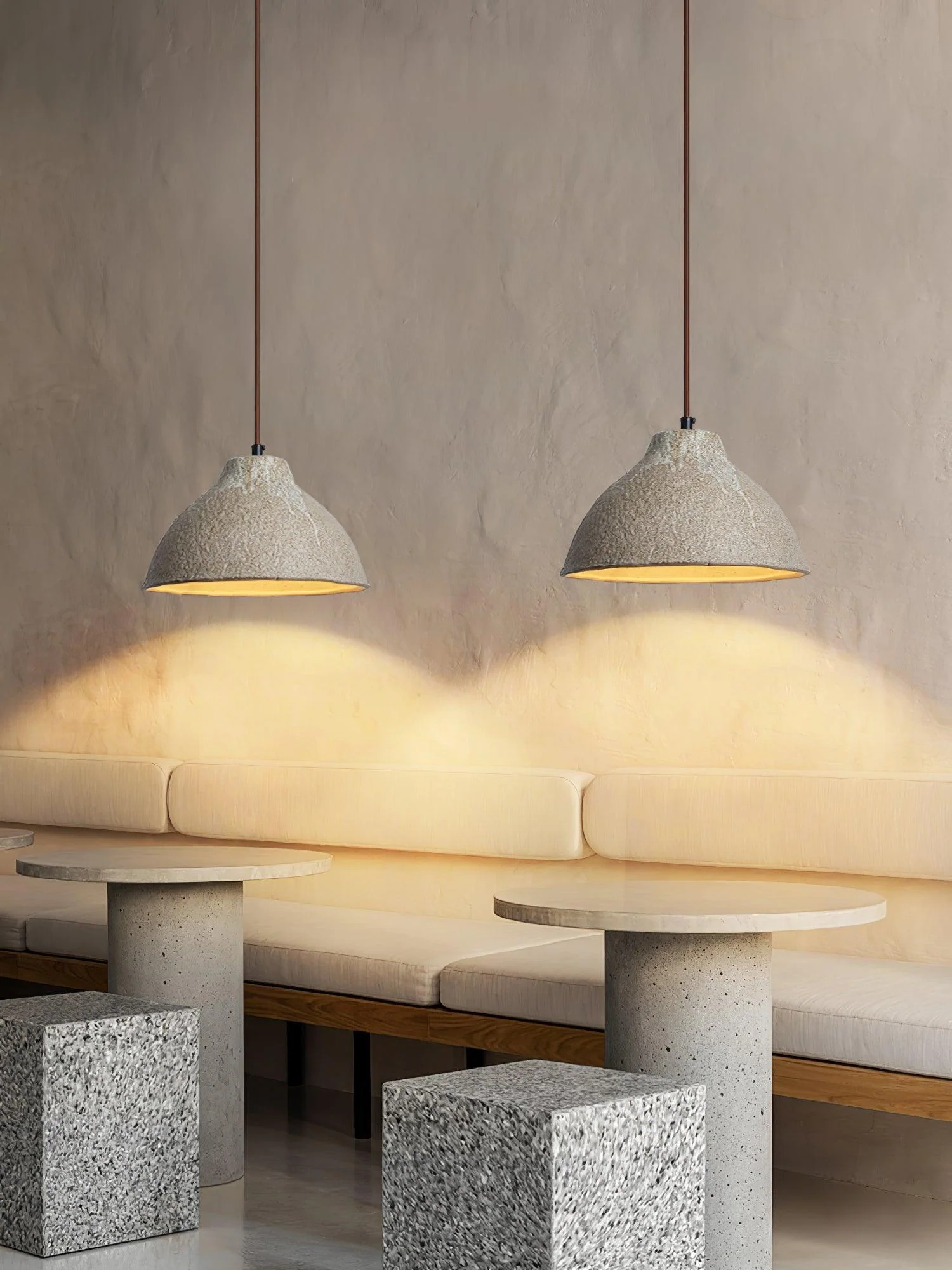 Zandora Retro Ceramic & Wood Pendant Lamp - Image 19