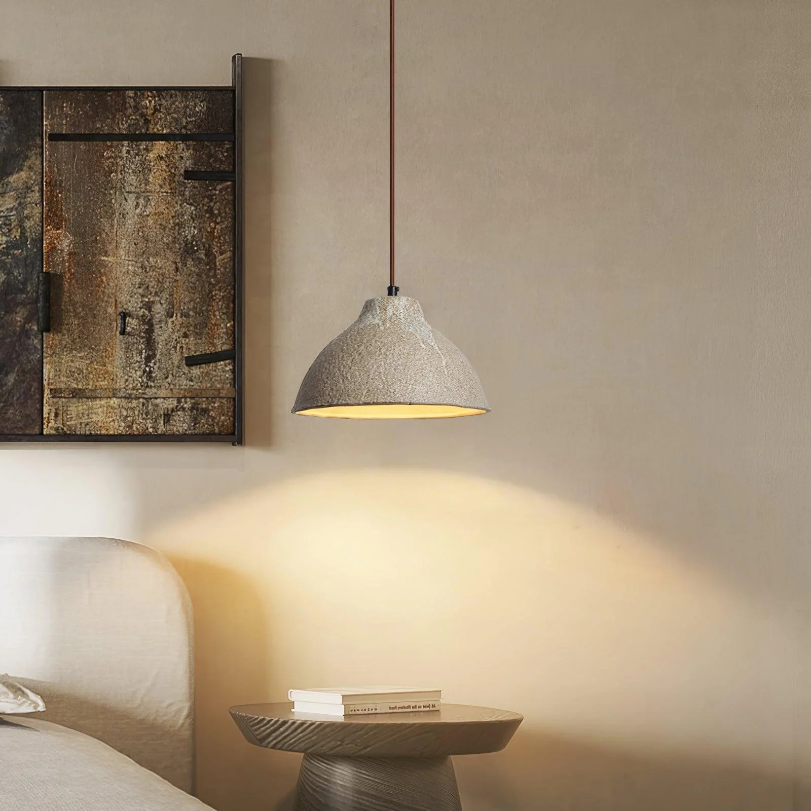 Zandora Retro Ceramic & Wood Pendant Lamp - Image 7