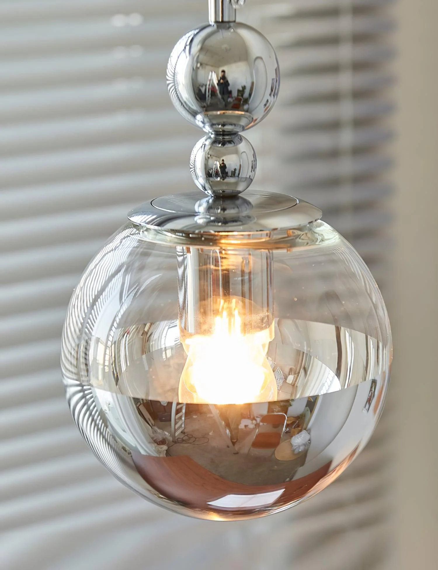 Zanorir Modern Minimalist Art Mirrorball Glass Pendant Light - Image 11