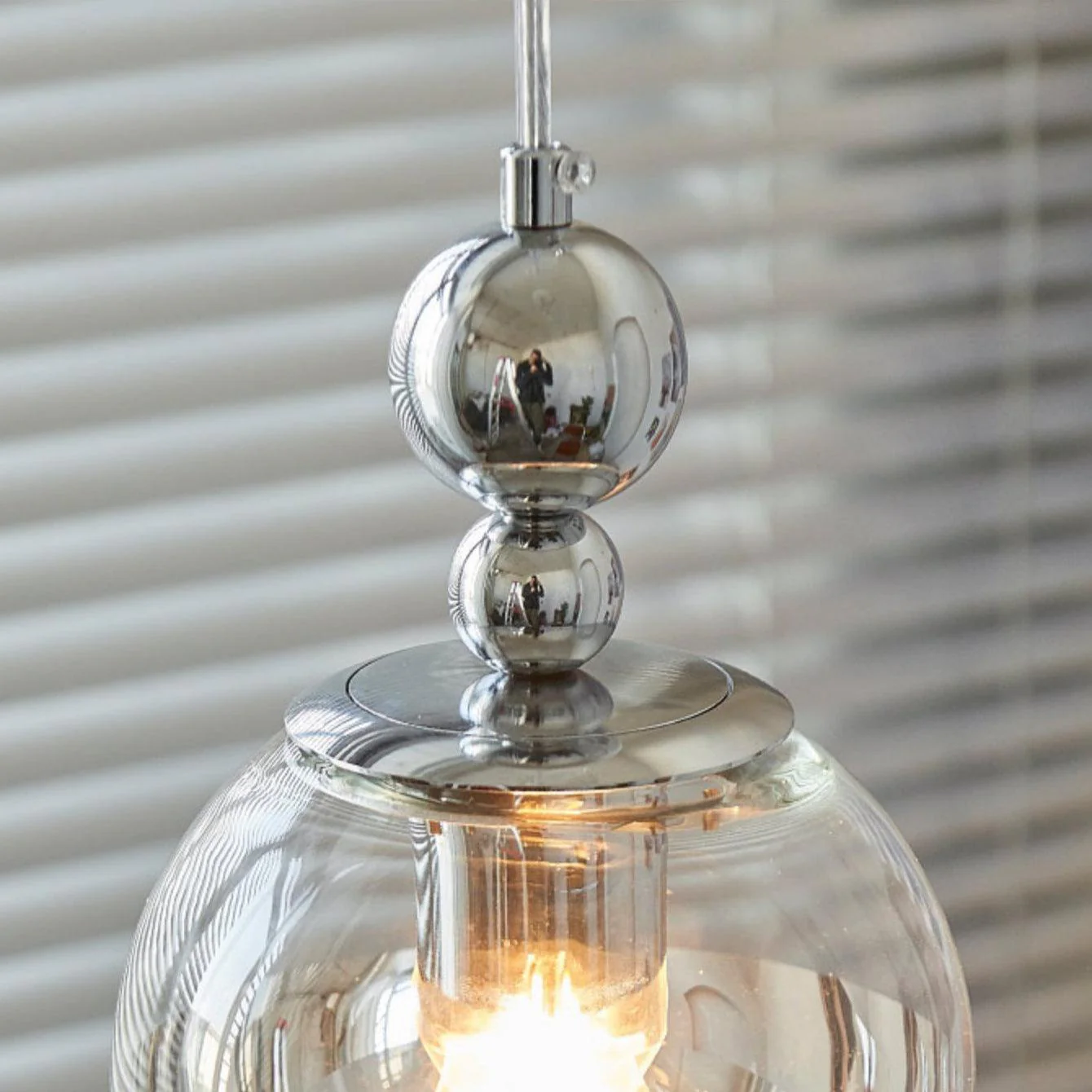Zanorir Modern Minimalist Art Mirrorball Glass Pendant Light - Image 2