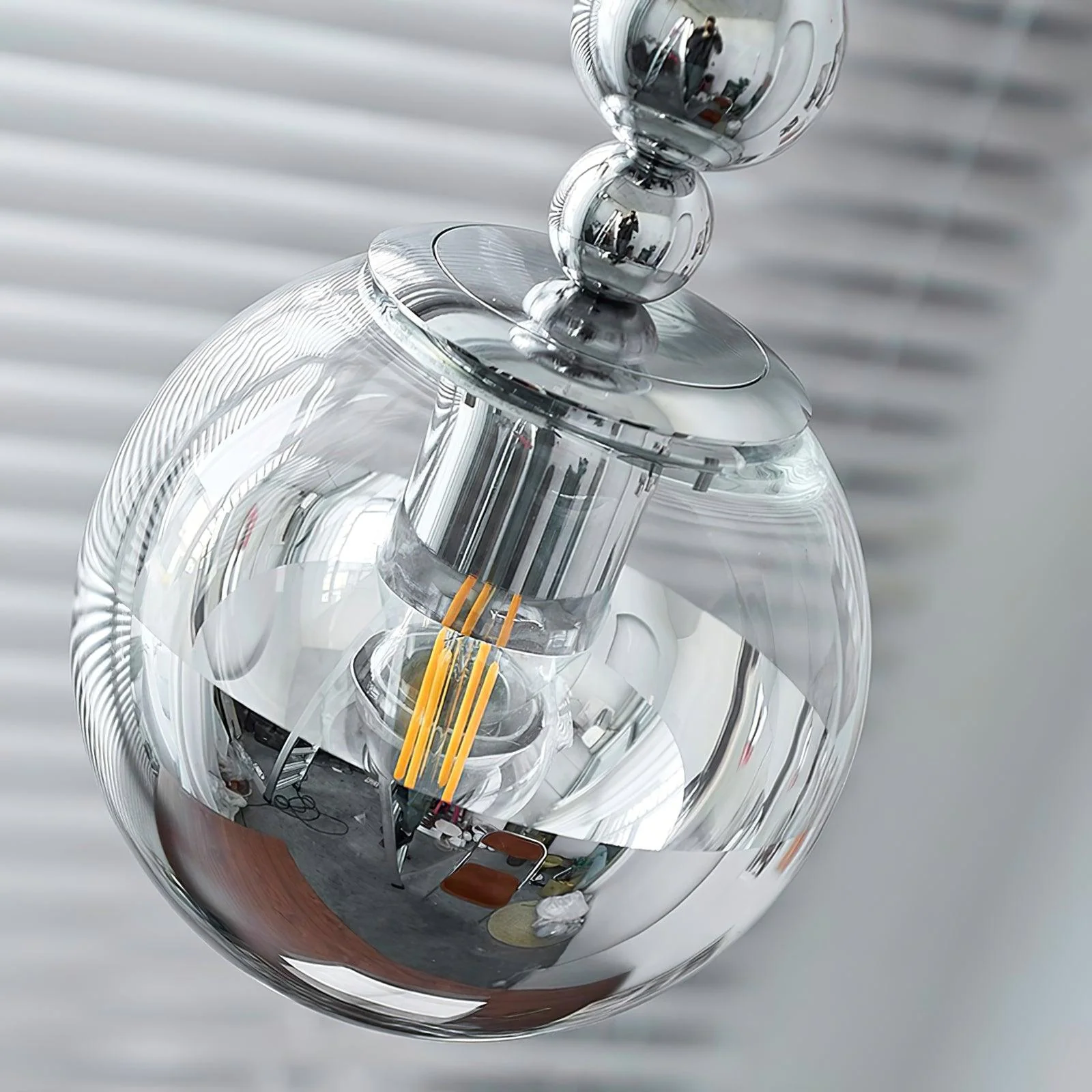 Zanorir Modern Minimalist Art Mirrorball Glass Pendant Light - Image 4
