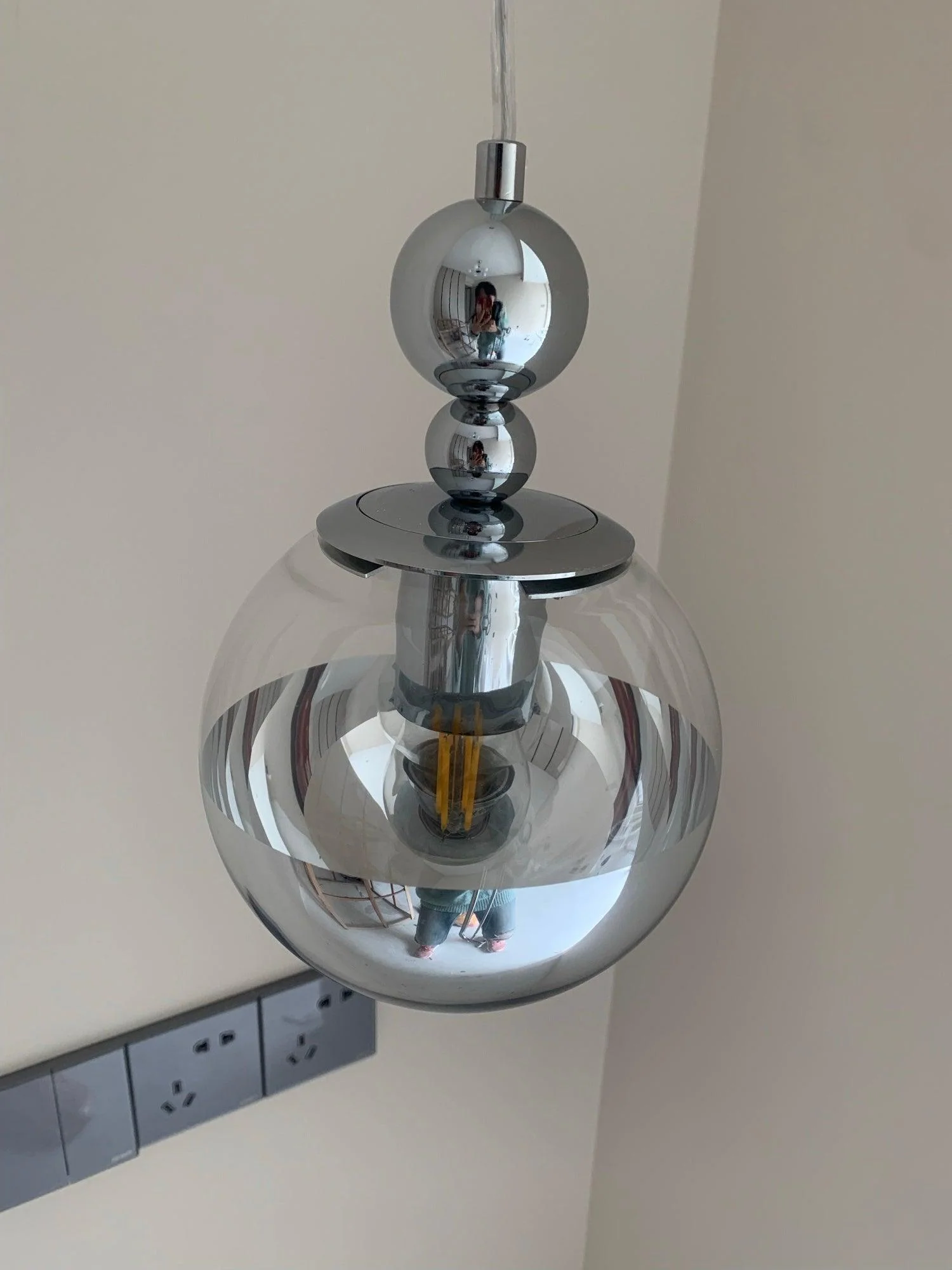 Zanorir Modern Minimalist Art Mirrorball Glass Pendant Light - Image 9