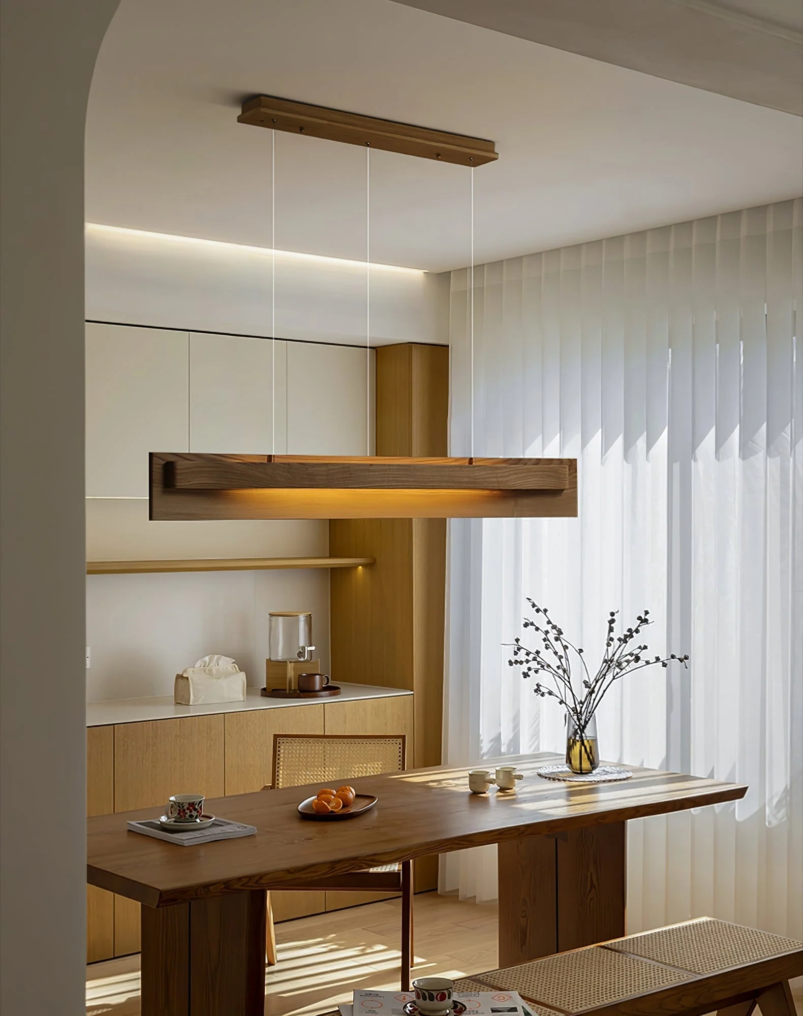 Zaraeyra Minimalist Wood Pendant Light - Image 12