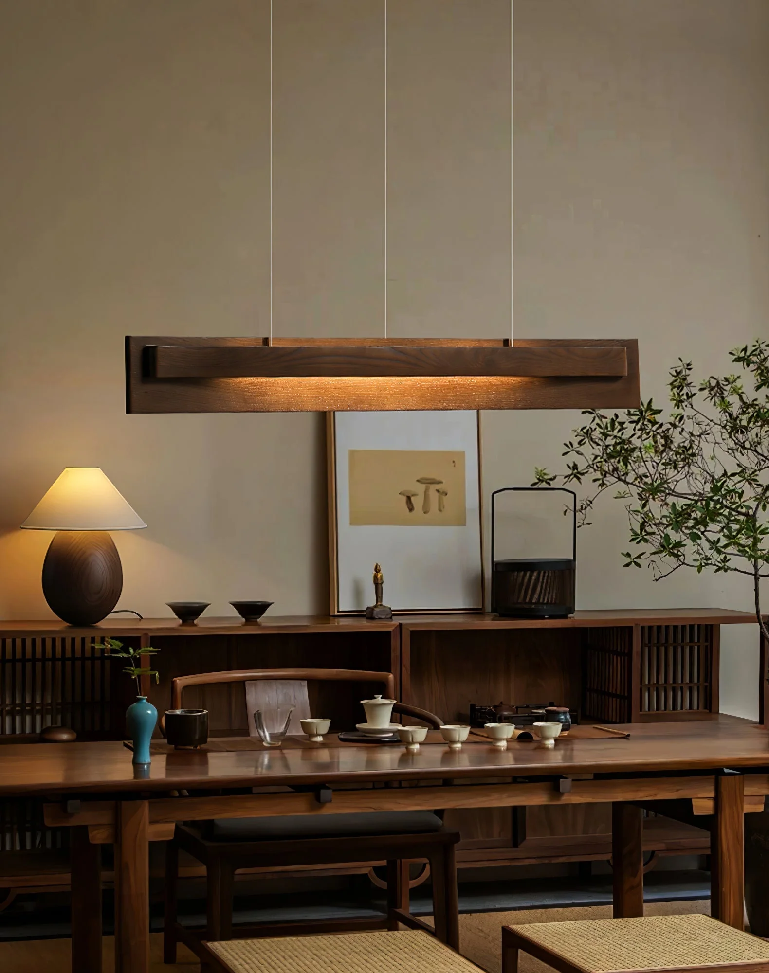 Zaraeyra Minimalist Wood Pendant Light - Image 3