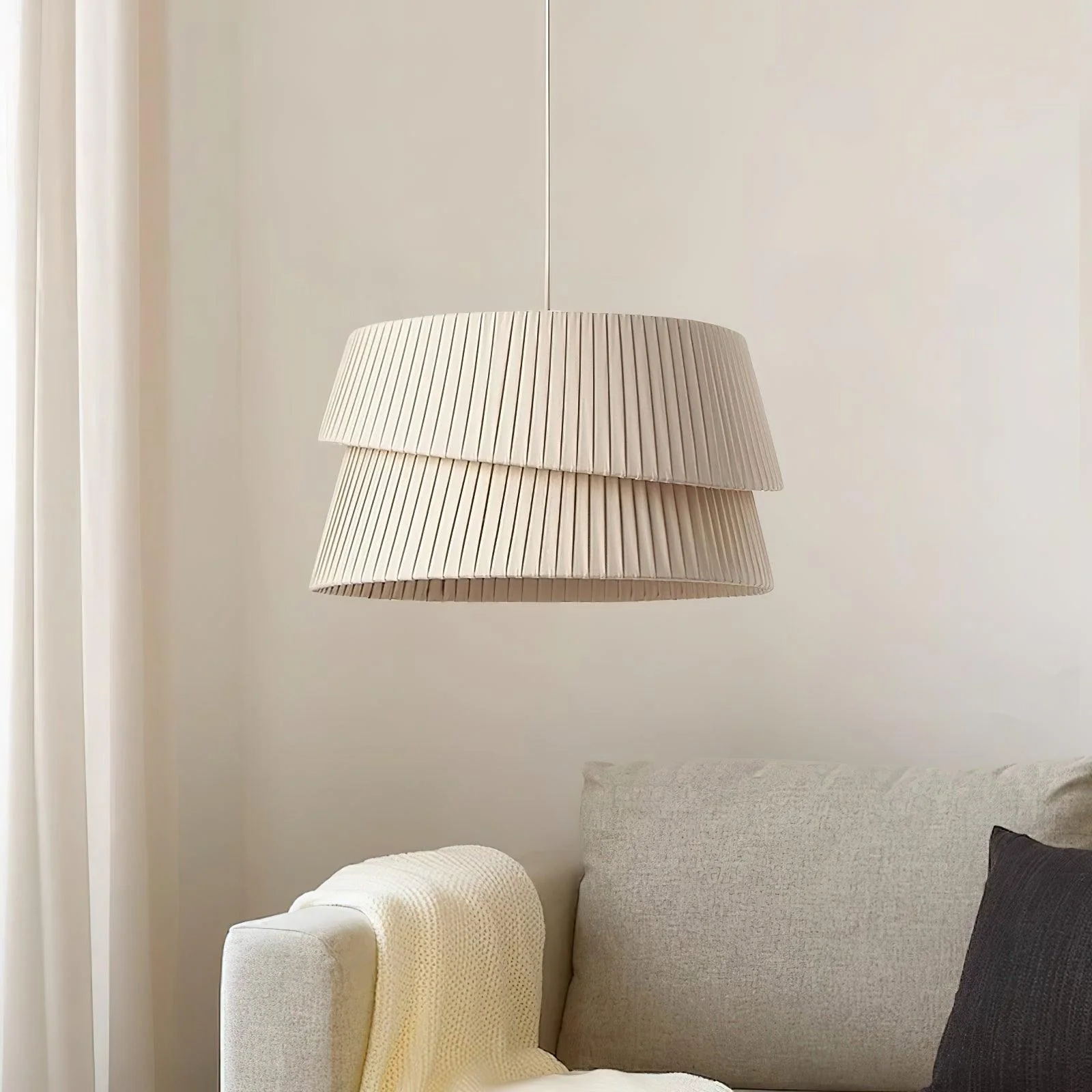 Zarion Fabric Scandinavian Pendant Light - Image 10