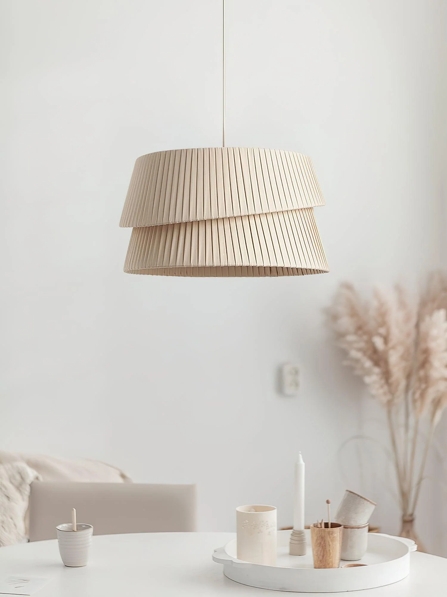 Zarion Fabric Scandinavian Pendant Light - Image 11