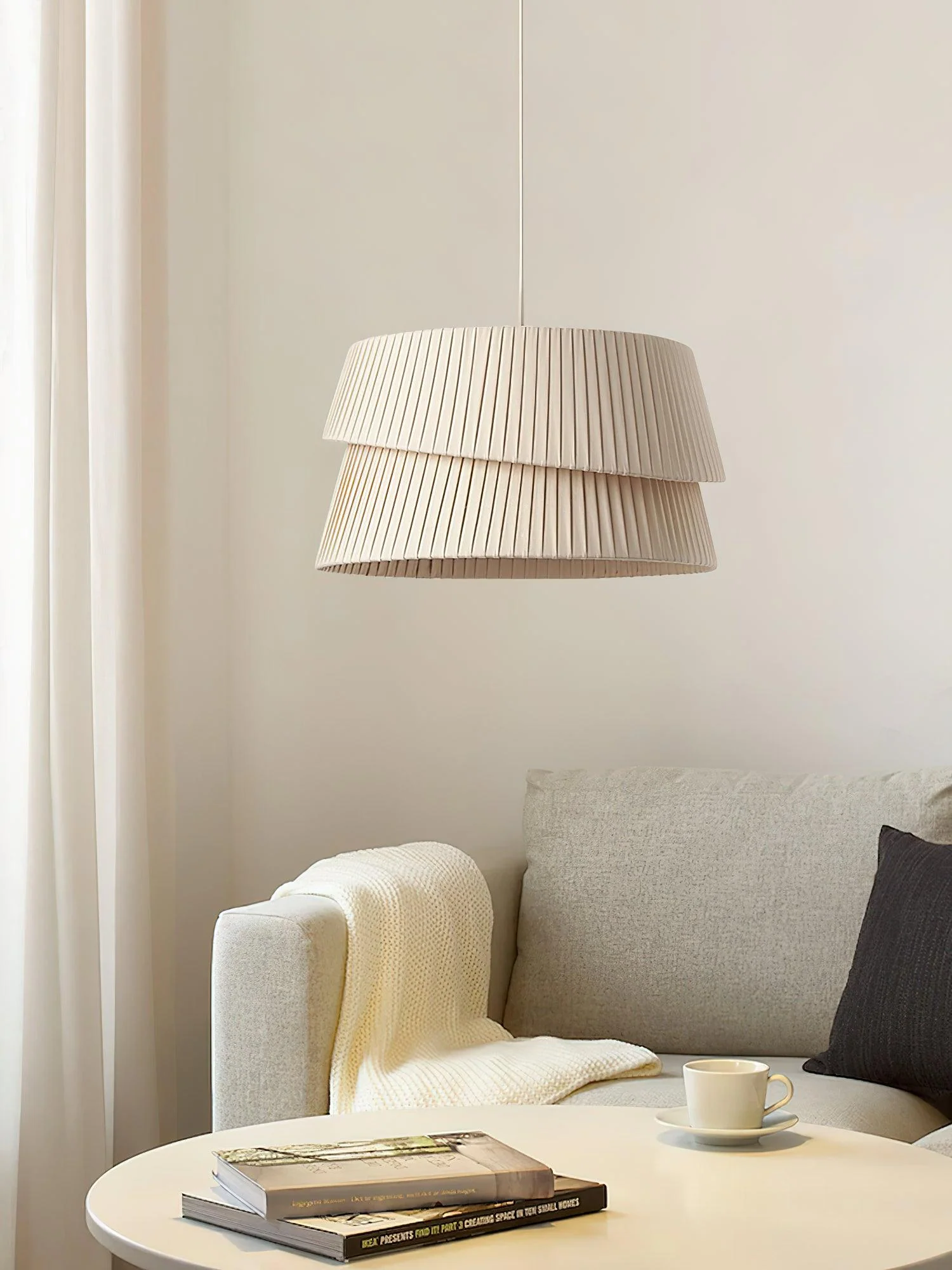 Zarion Fabric Scandinavian Pendant Light - Image 14