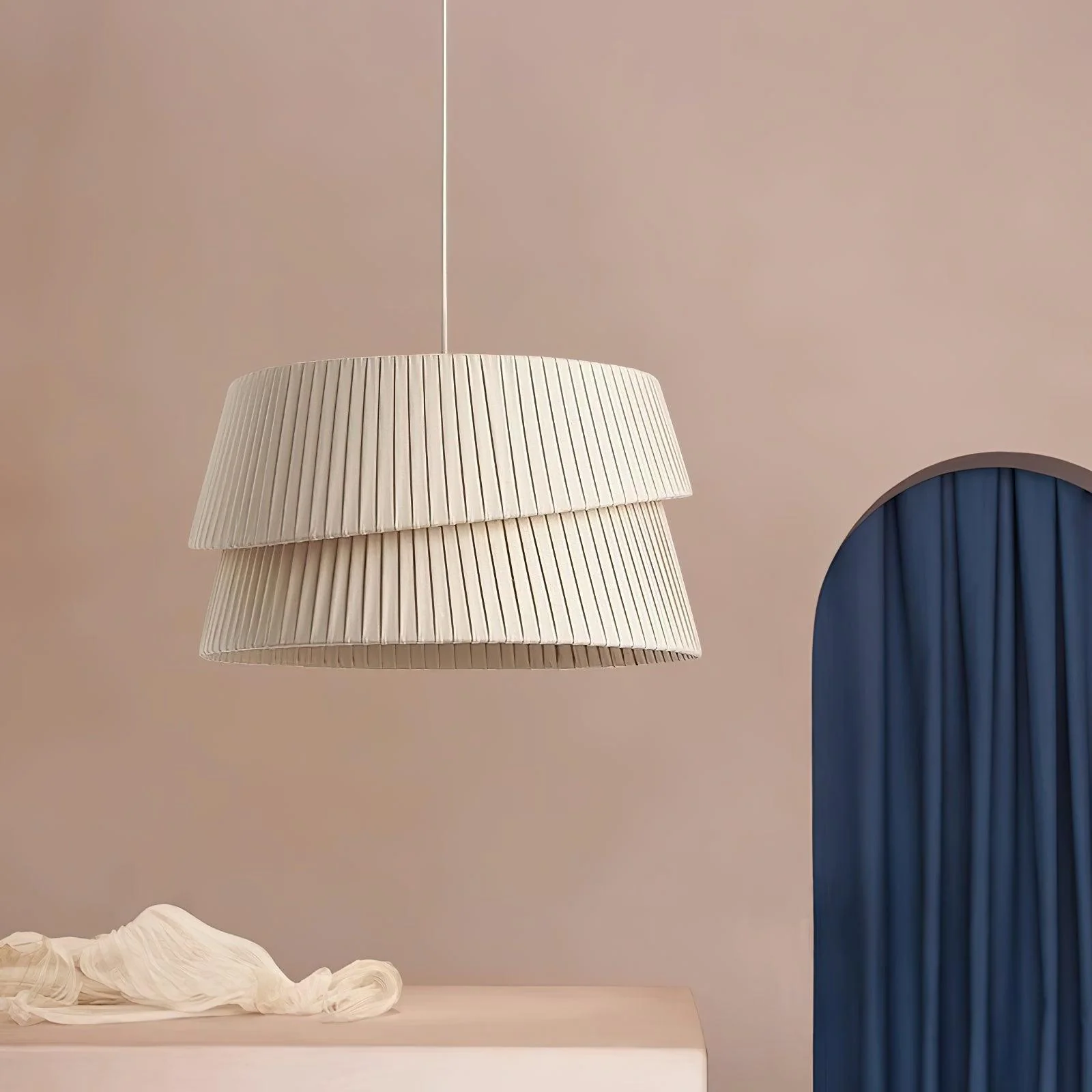 Zarion Fabric Scandinavian Pendant Light - Image 9