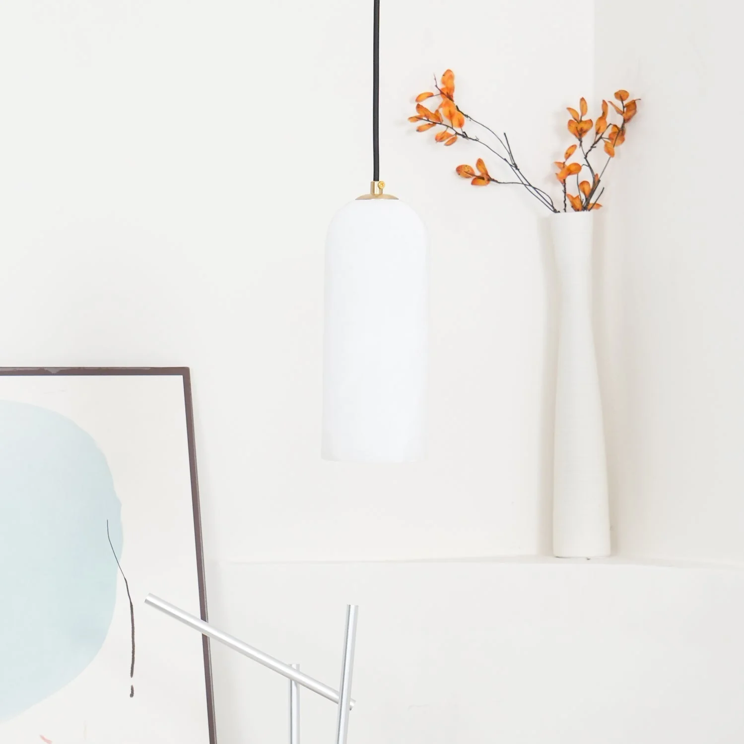 Zashayra Cylindrical Alabaster Pendant Light - Image 13