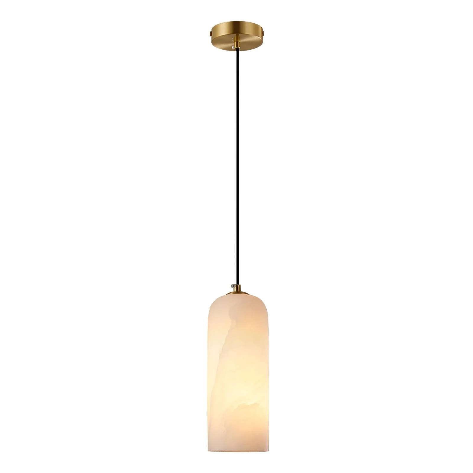 Zashayra Cylindrical Alabaster Pendant Light - Image 2