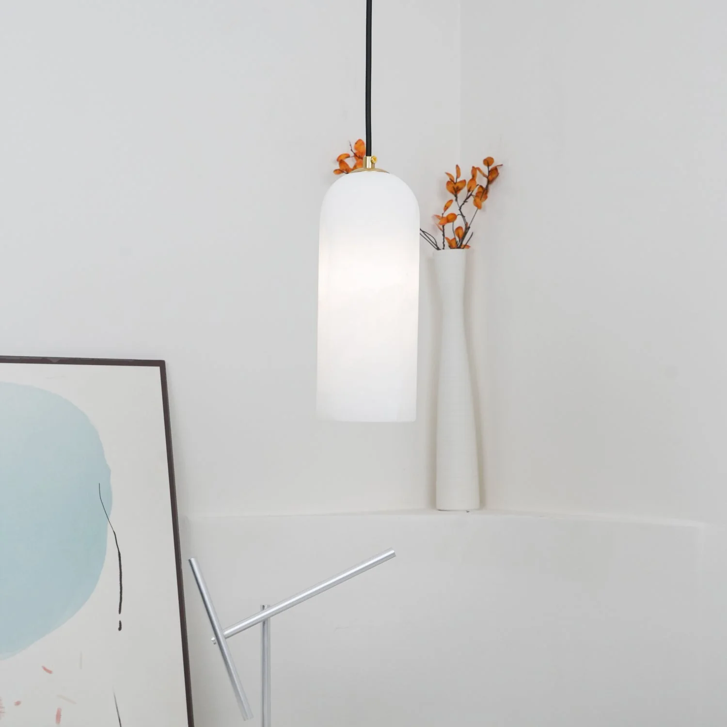 Zashayra Cylindrical Alabaster Pendant Light - Image 21