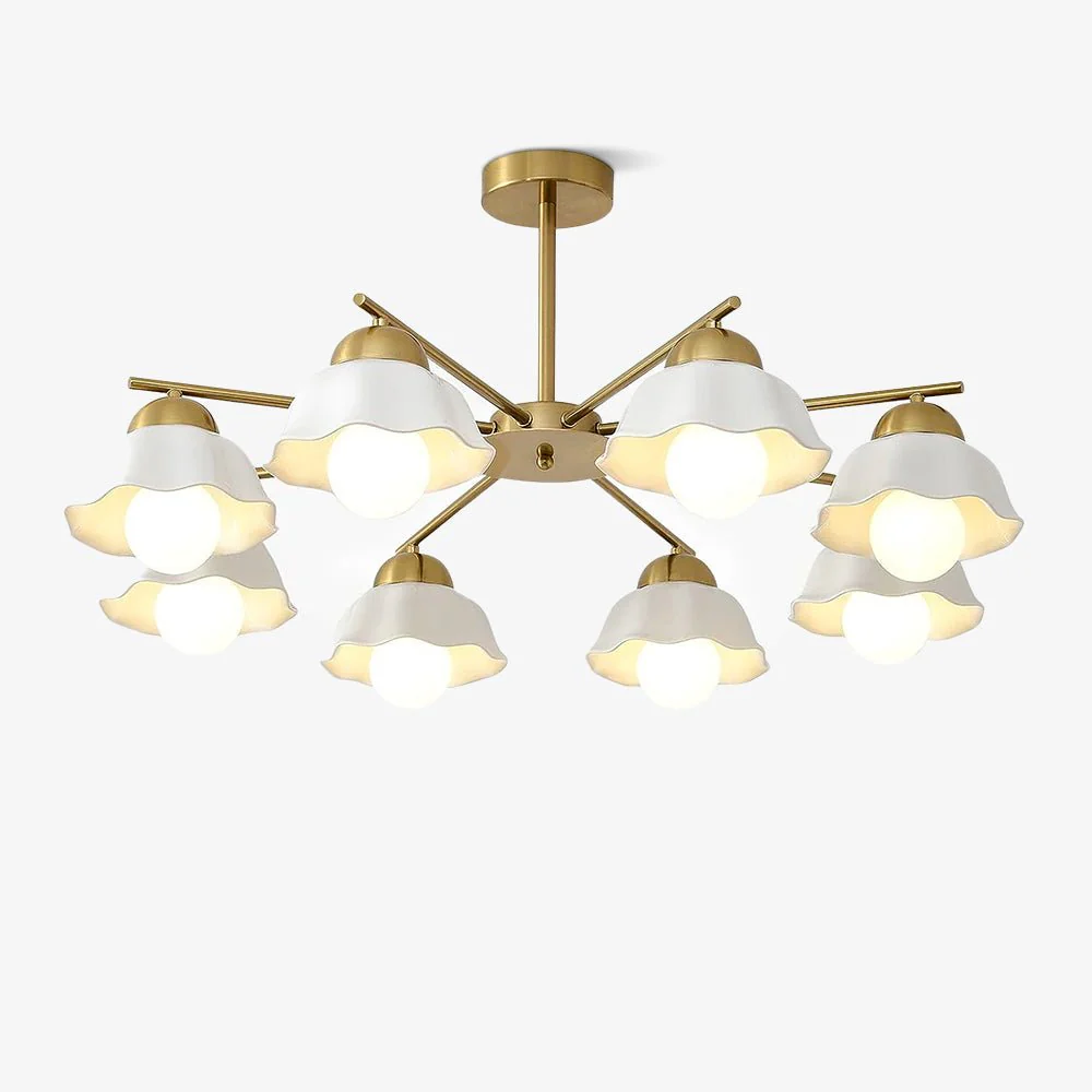 Zasila Nordic Art Flower Shade Ceramics Chandelier - Image 10