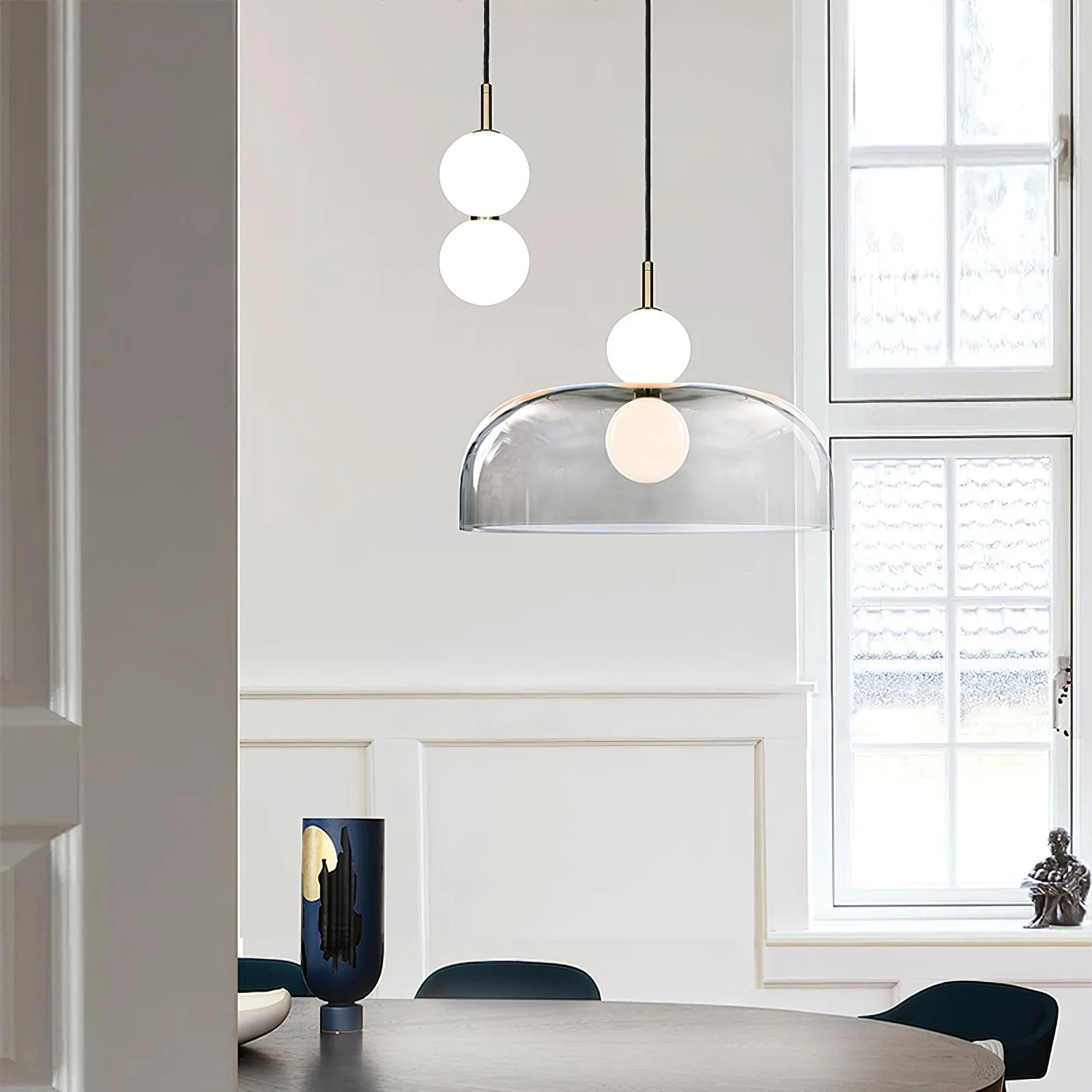 Zasorila Modern Minimalist Glass Pendant Light - Image 10
