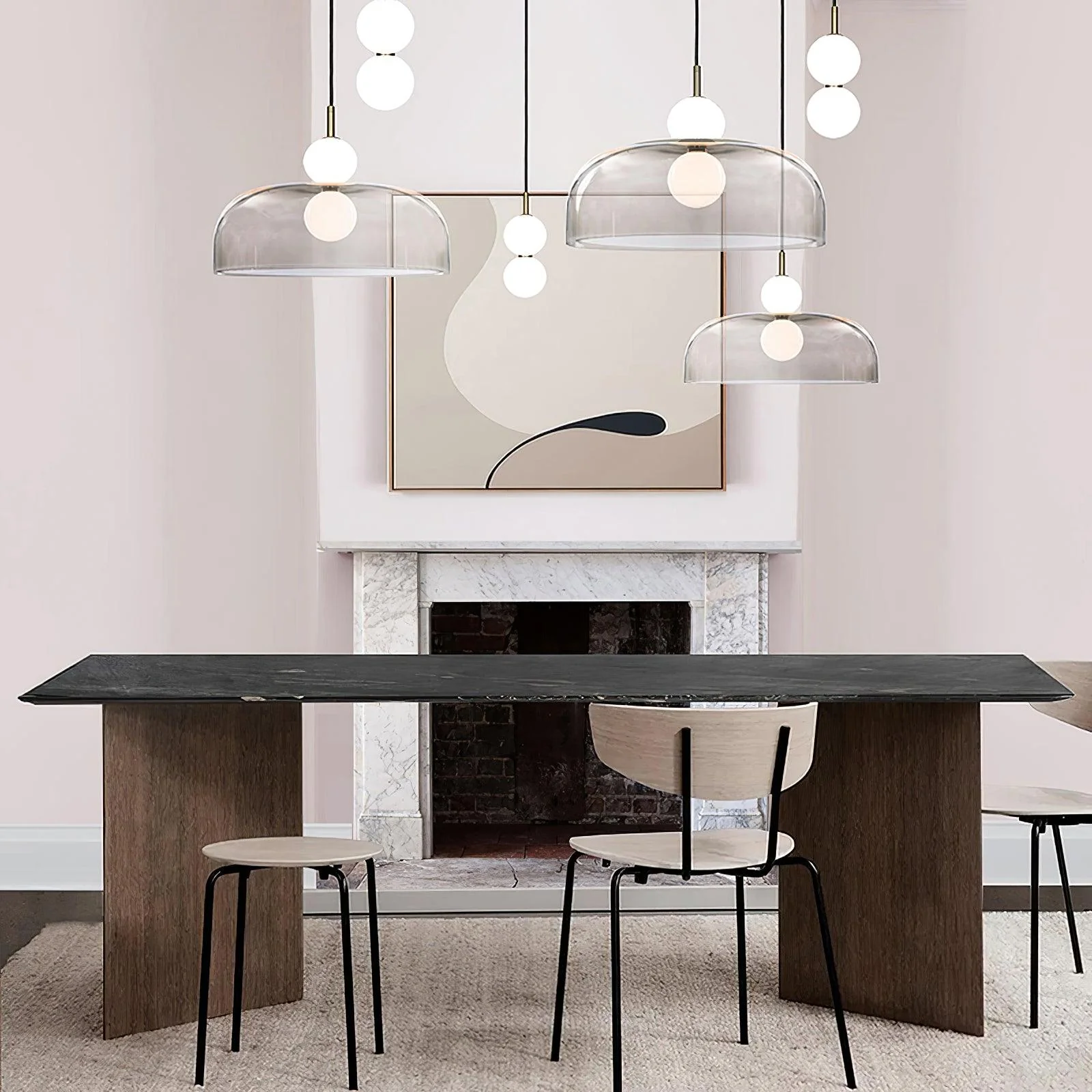 Zasorila Modern Minimalist Glass Pendant Light - Image 14