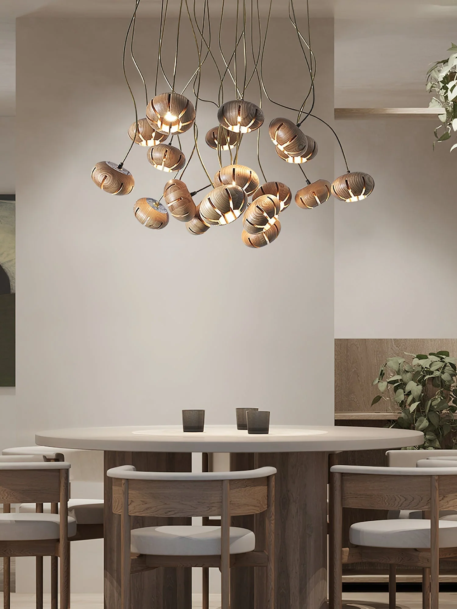Zasorir Sculptural Marble Cluster Pendant Light - Image 16