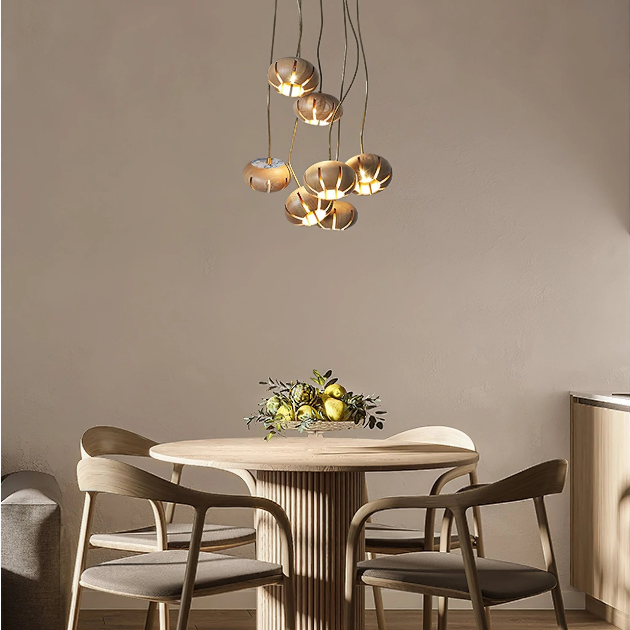 Zasorir Sculptural Marble Cluster Pendant Light - Image 4