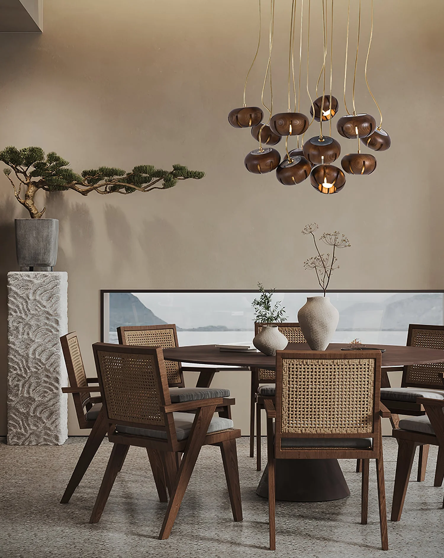 Zasorir Sculptural Marble Cluster Pendant Light - Image 40