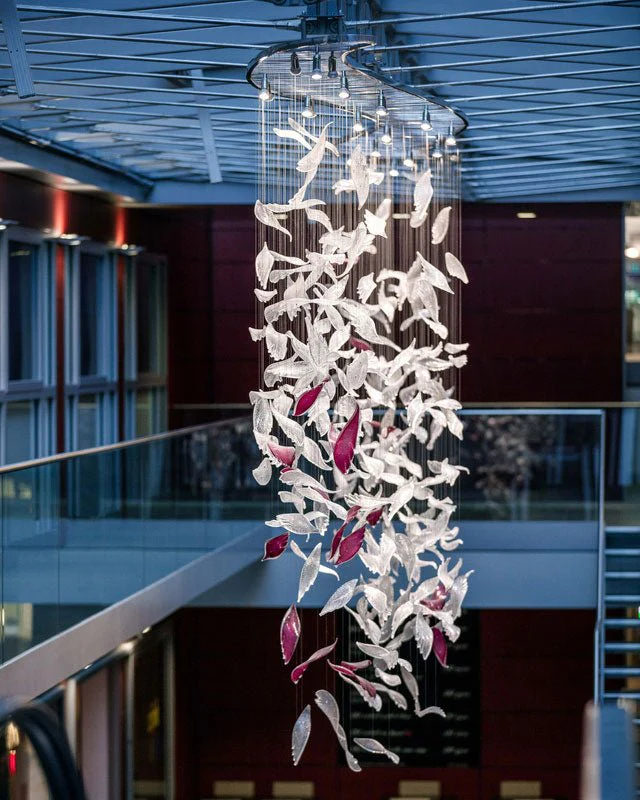 Zathaara Glass Feather Shape  Chandelier - Image 11