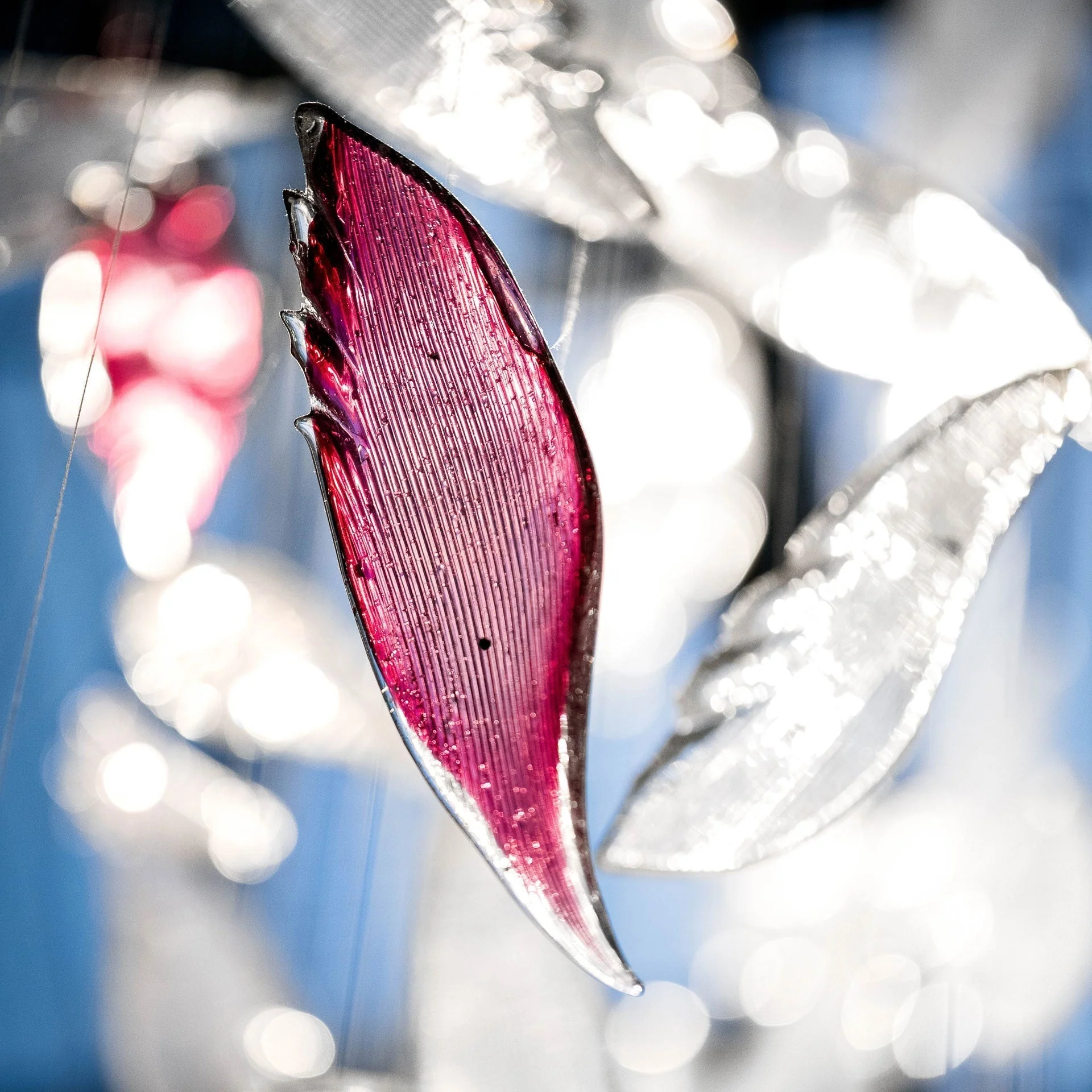 Zathaara Glass Feather Shape  Chandelier - Image 13