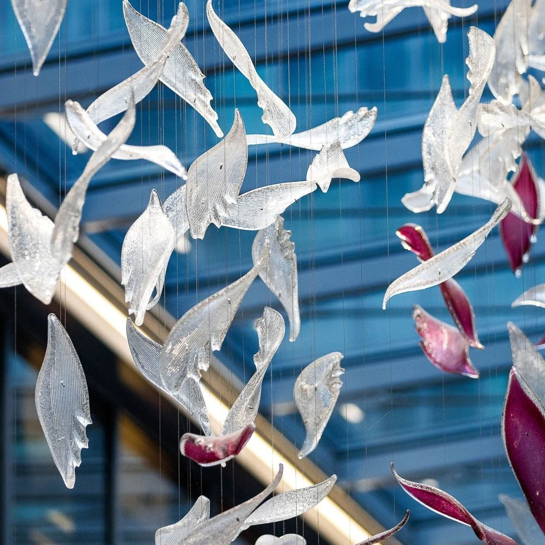 Zathaara Glass Feather Shape  Chandelier - Image 15
