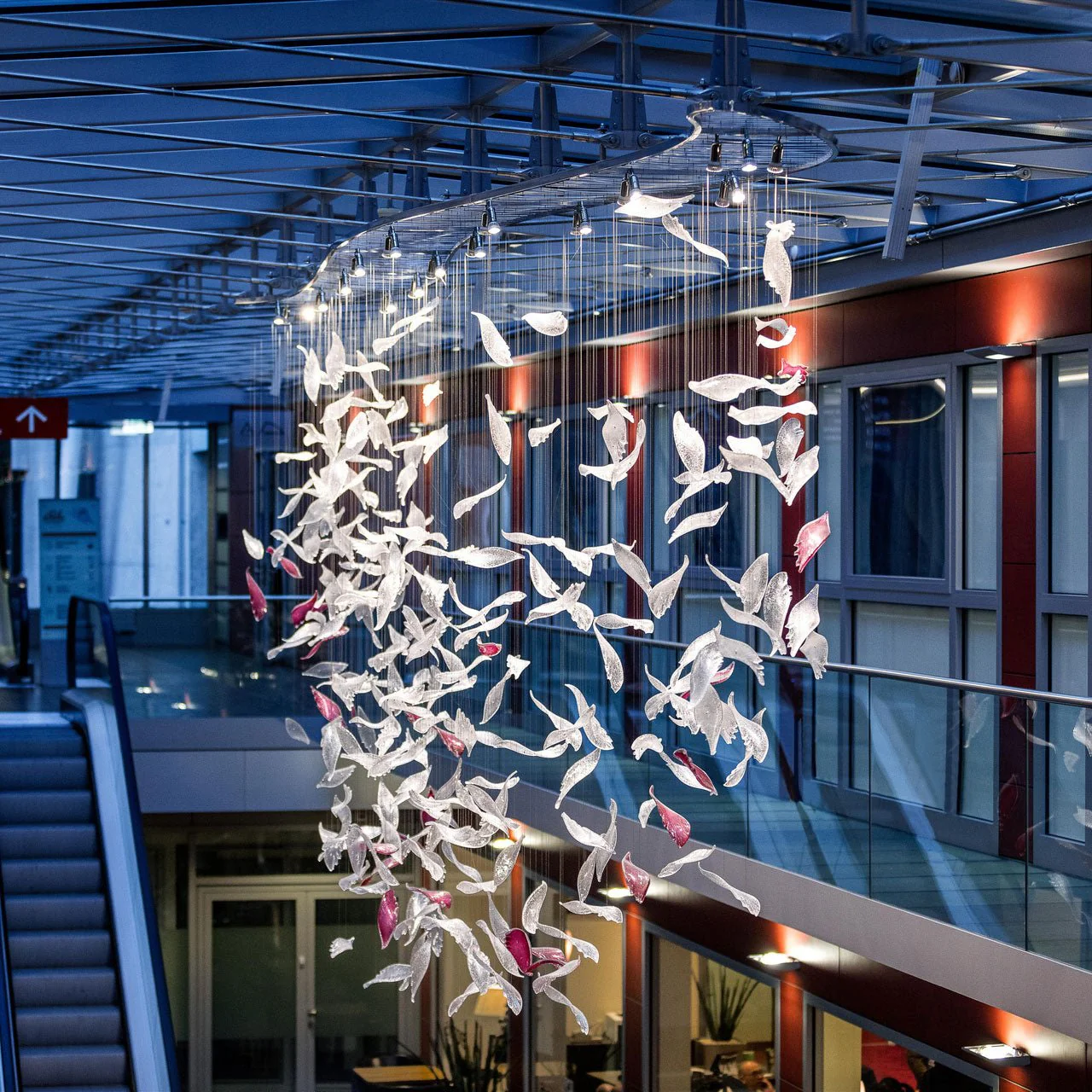 Zathaara Glass Feather Shape  Chandelier - Image 17