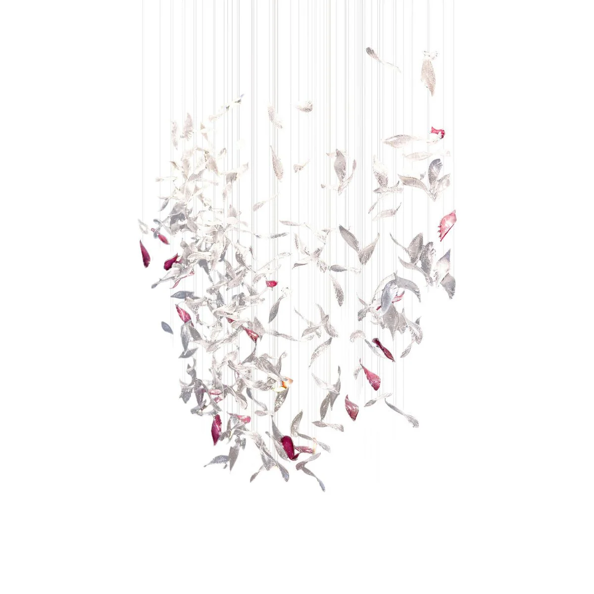 Zathaara Glass Feather Shape  Chandelier - Image 22