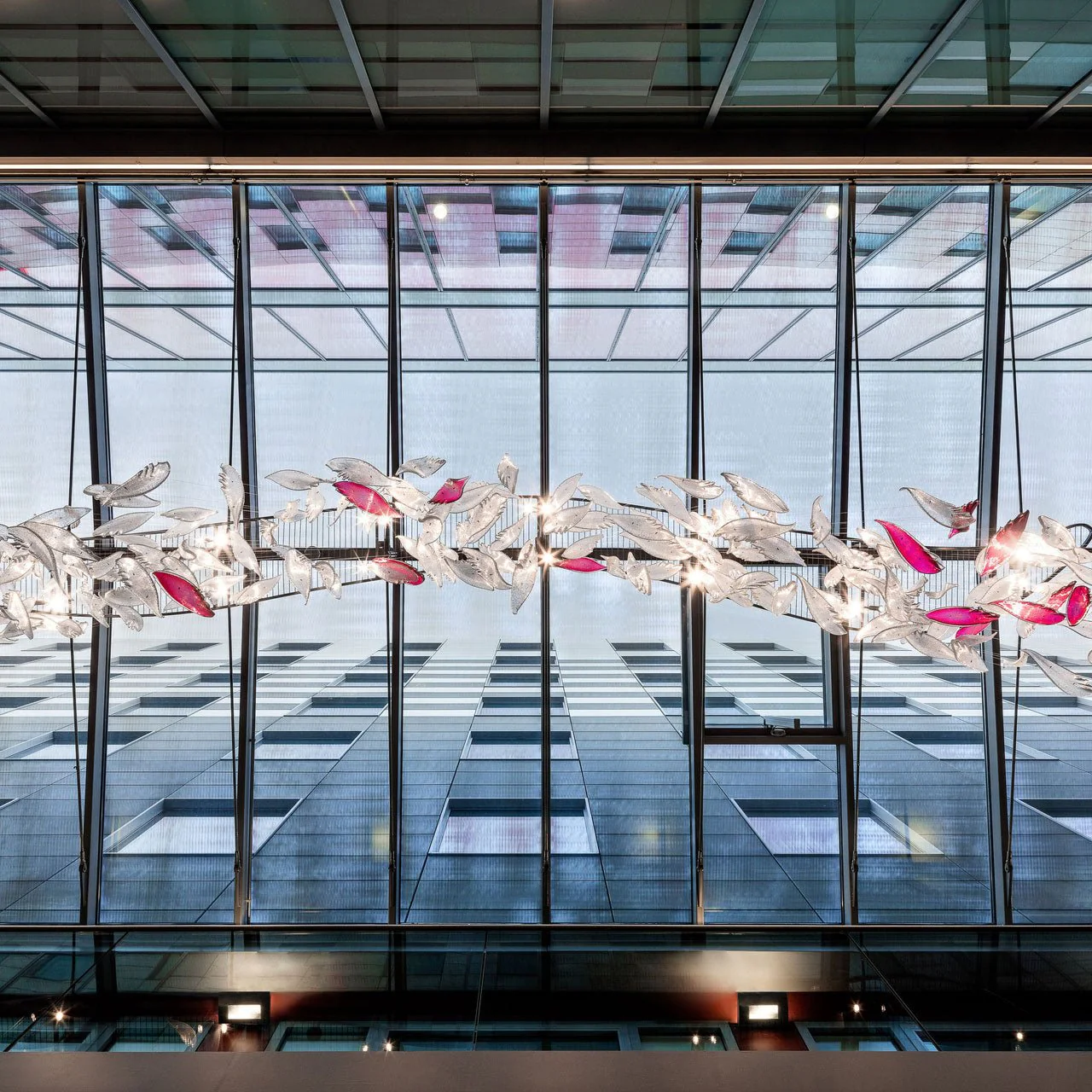 Zathaara Glass Feather Shape  Chandelier - Image 3