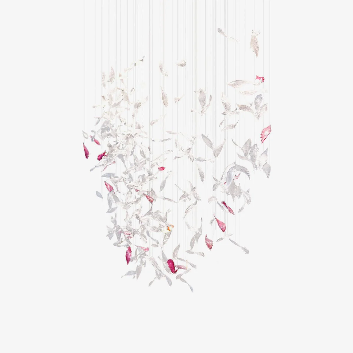 Zathaara Glass Feather Shape  Chandelier - Image 7