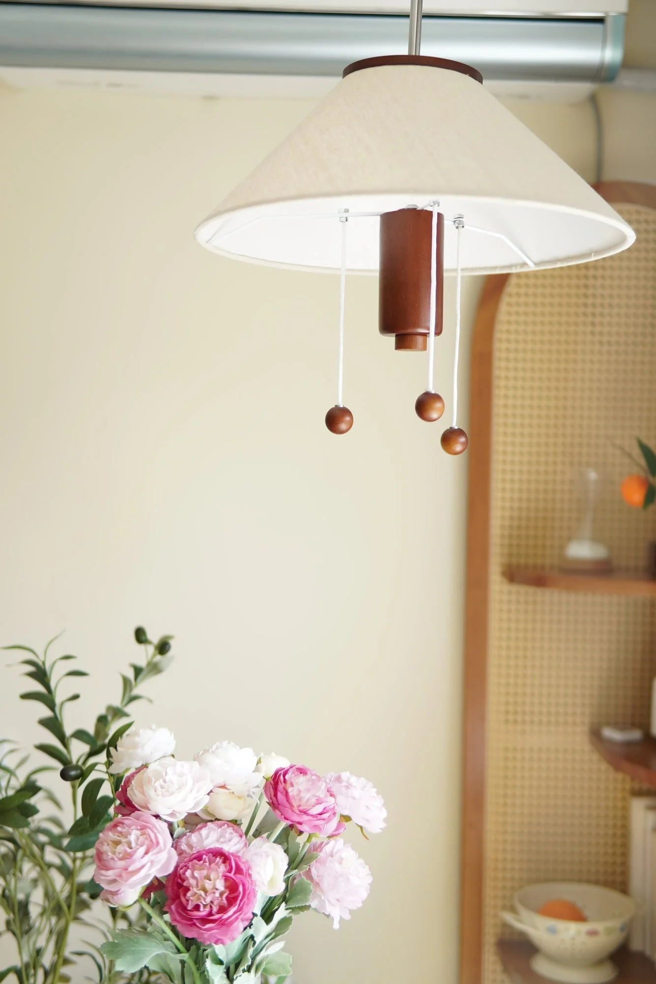 Zathee Nordic Art Classic Wood Fabric Pendant Lamp - Image 14