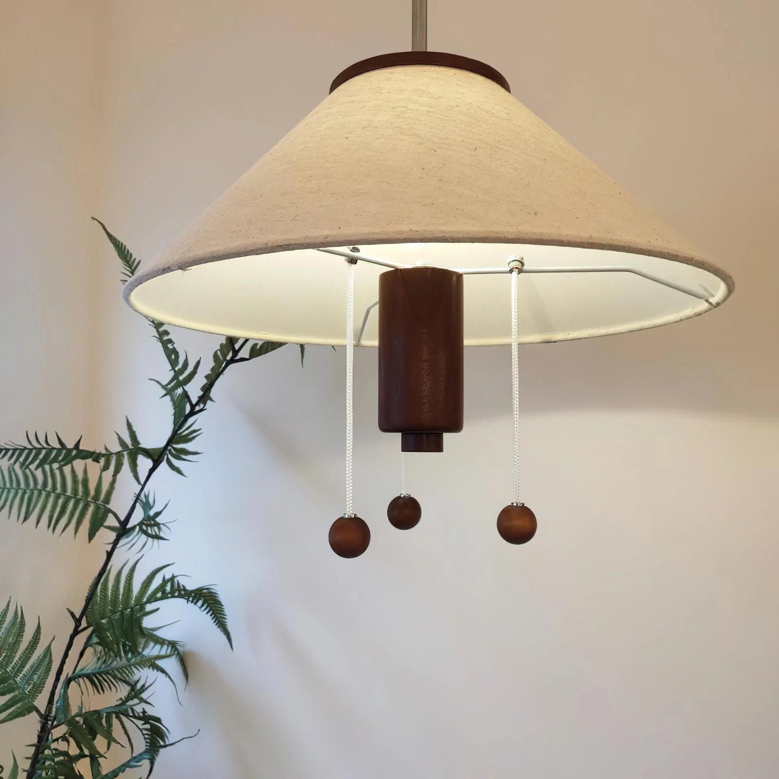 Zathee Nordic Art Classic Wood Fabric Pendant Lamp - Image 19