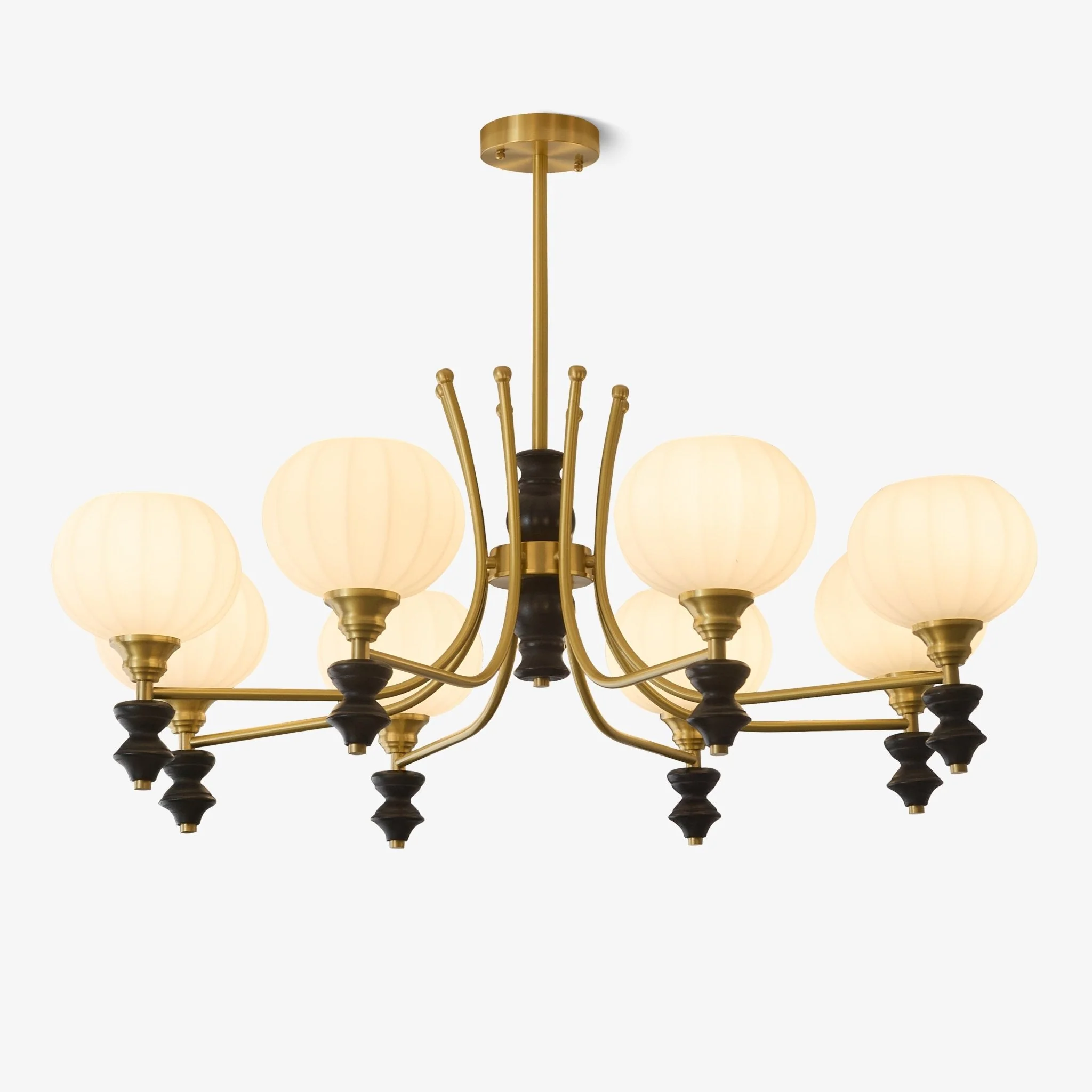 Zavenen Traditional Elegance Vintage Brass Wood Chandelier