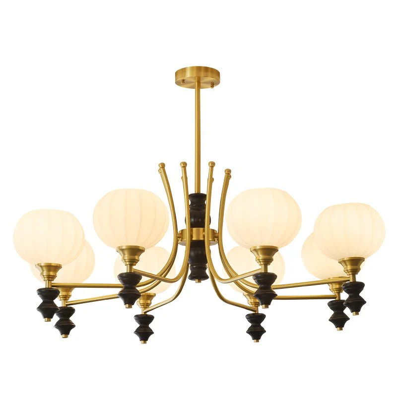 Zavenen Traditional Elegance Vintage Brass Wood Chandelier - Image 14