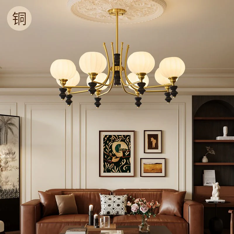 Zavenen Traditional Elegance Vintage Brass Wood Chandelier - Image 20