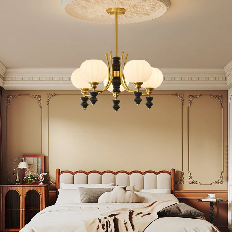 Zavenen Traditional Elegance Vintage Brass Wood Chandelier - Image 21