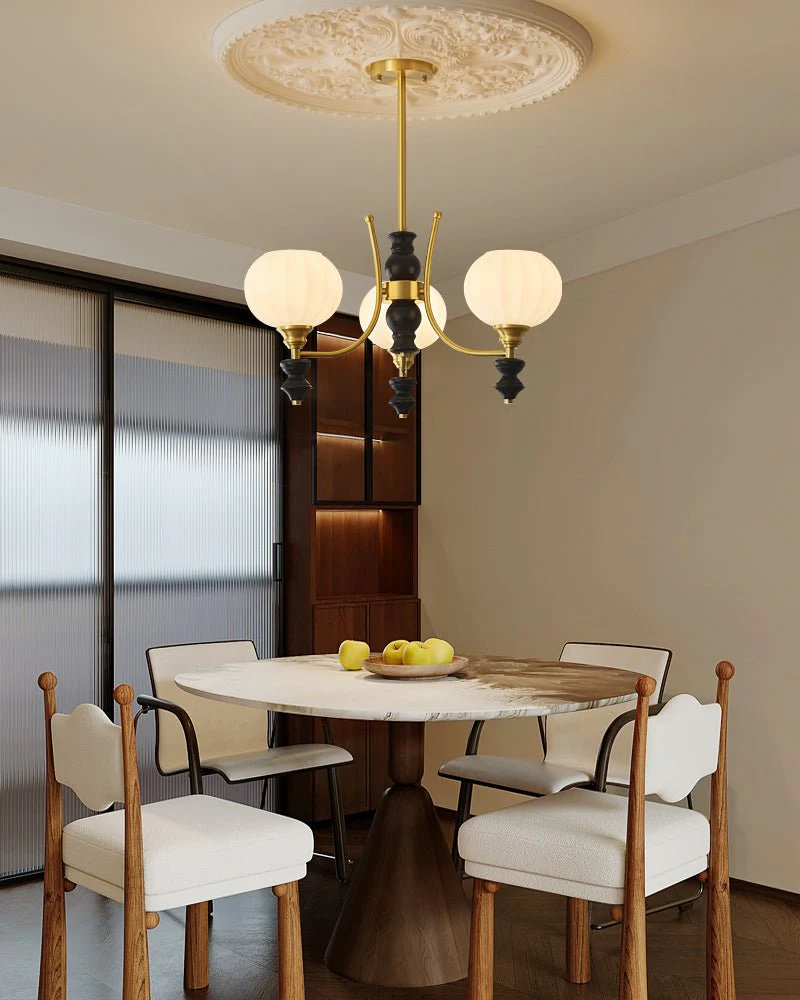 Zavenen Traditional Elegance Vintage Brass Wood Chandelier - Image 6