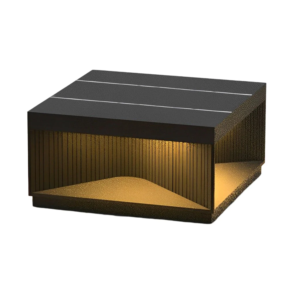Zea Striped Decor Solar Fence Post Light - Image 2