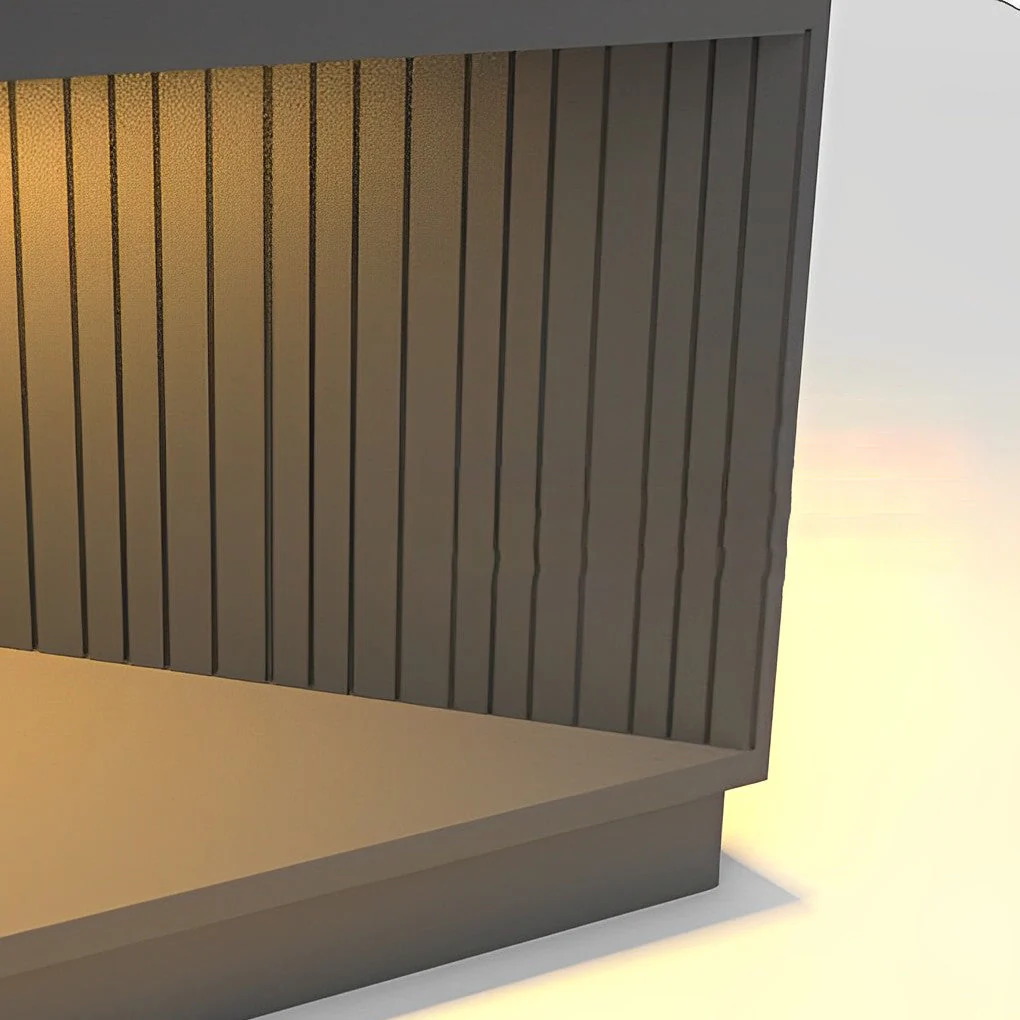 Zea Striped Decor Solar Fence Post Light - Image 3
