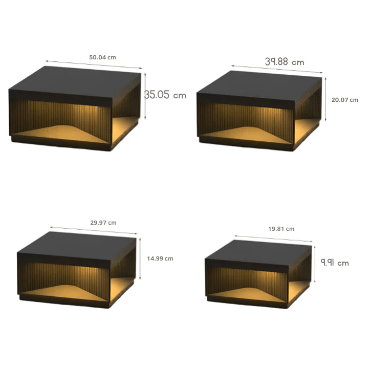 Zea Striped Decor Solar Fence Post Light - Image 7