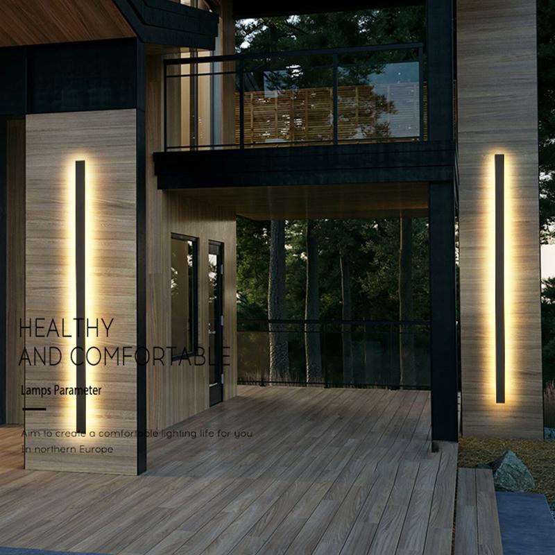 Zebadi Long Linear LED Outdoor Wall Porch Lights - Image 5